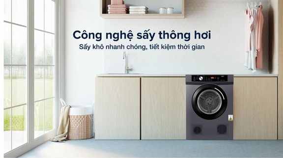 Giới thiệu cơ bản về chiếc máy sấy quần áo Aqua AQH-V800H.SS có những tính năng nào nổi bật