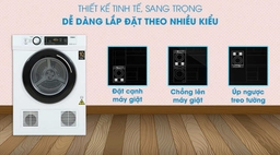 Máy sấy quần áo Aqua 7kg AQH-V700FW sử dụng linh hoạt sấy khô hoàn hảo