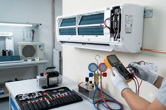 Nhận xét điều hòa Daikin 1 chiều 12000btu FTF35XAV1V qua góc nhìn của thợ lắp đặt
