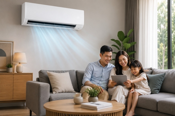 Tại sao phòng khách 40m2 nên lắp điều hòa Casper 24000 JC-24IU36