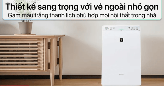Không lo khô da nhờ máy lọc không khí Sharp KC-F30EV-W tích hợp tạo ẩm