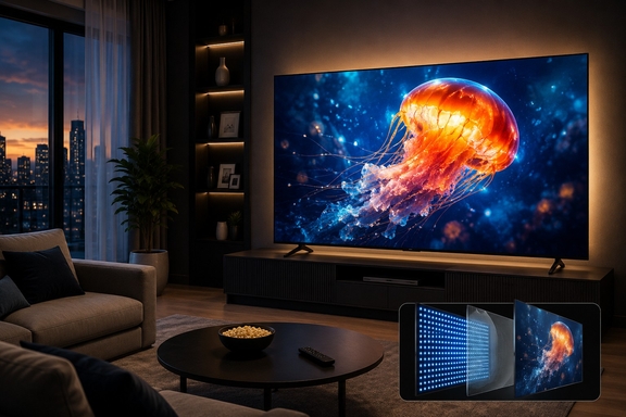 Tivi Samsung UA65M77HAKXXV Mini Led 65 inch phù hợp phòng khách bao nhiêu m2?