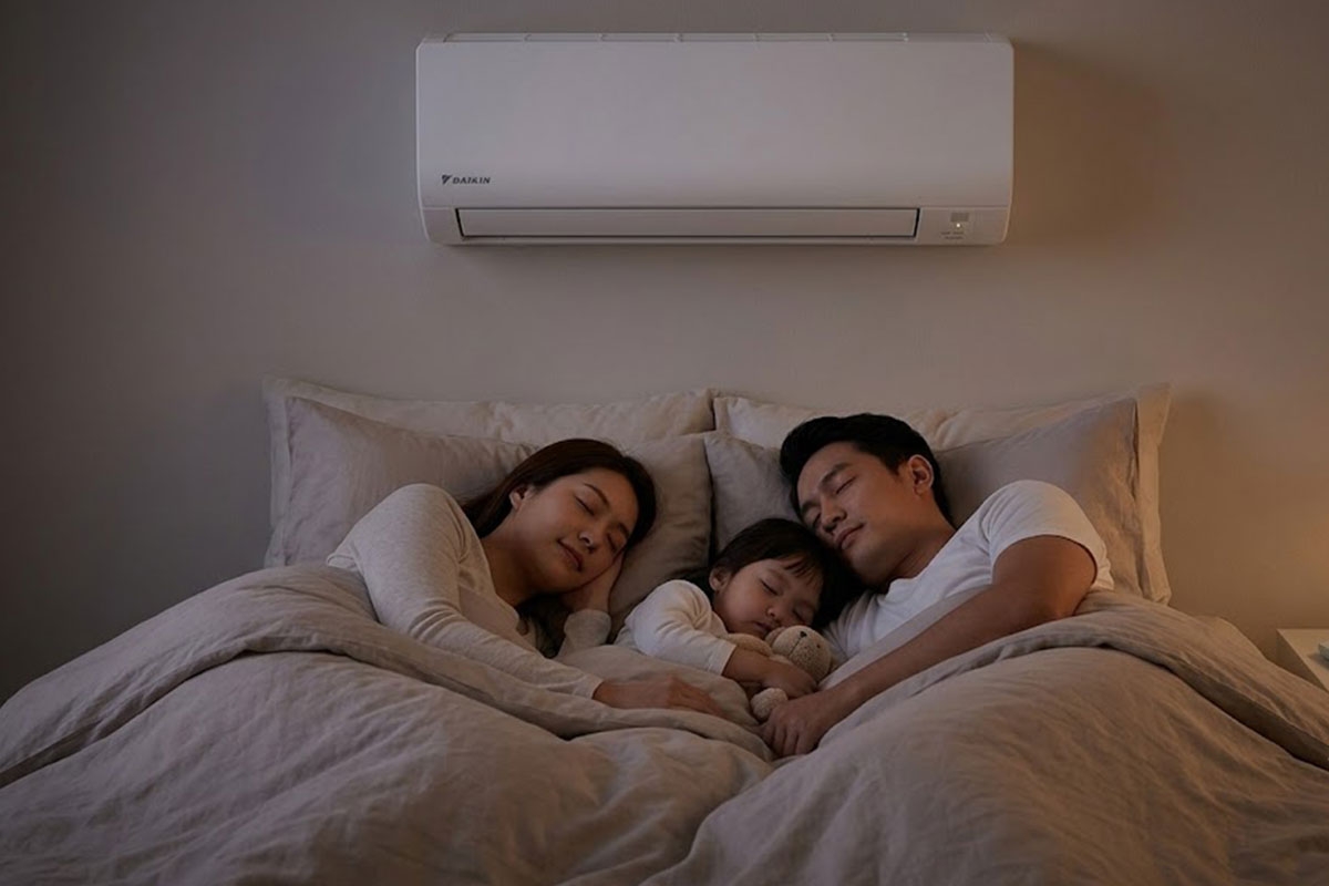 Tại sao phòng ngủ nên mua điều hòa Daikin inverter FTKB35ZVMV thay vì máy cơ?