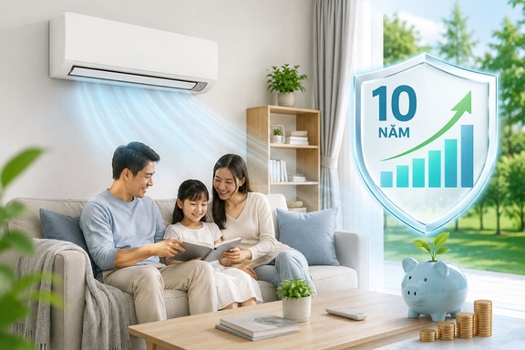 Đầu tư 1 lần, tiết kiệm 10 năm: Lý do nên chọn điều hòa Daikin 1 chiều FTKB60ZVMV