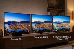 Sự khác biệt giữa tivi Sony OLED, Mini LED và LED thường: Bạn nên đầu tư loại nào?