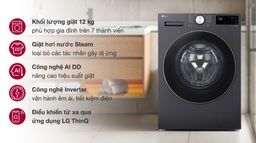 Thiết kế máy giặt LG 12kg FX1412N5G phù hợp với không gian nào?