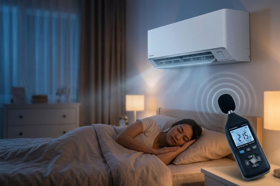 Đánh giá về độ ồn điều hòa Panasonic 12000btu CS-RU12CKH-8D khi bật chế độ ngủ đêm