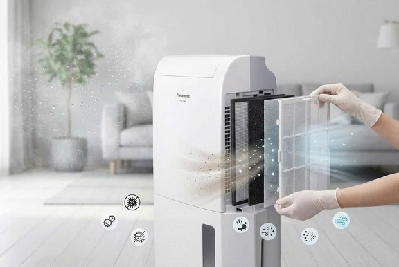 Đánh giá màng lọc 4 trong 1 trên máy hút ẩm Panasonic F-YCT14V: Khử mùi, diệt khuẩn ra sao?