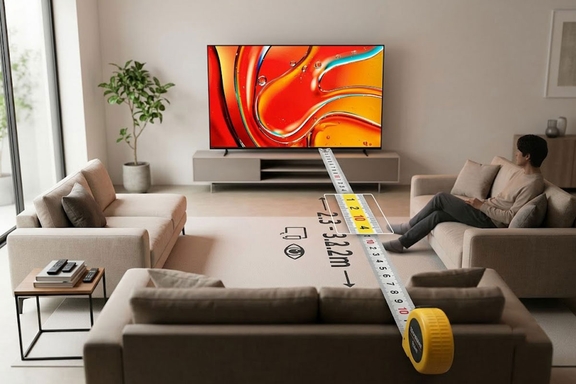 Khoảng cách xem an toàn cho google tivi Sony K-75XR70 75 inch là bao nhiêu?