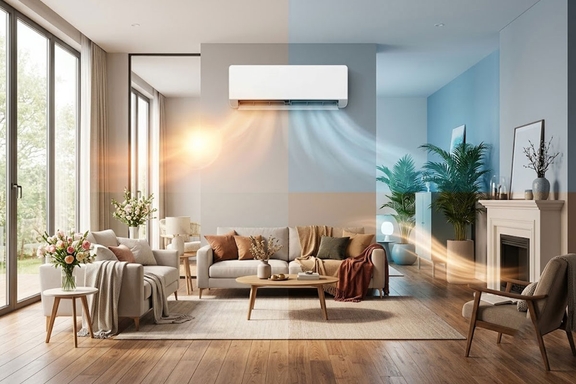 Giải pháp điều hòa 4 mùa cho phòng khách 40m2: Chọn điều hòa Casper QH-24IU36A