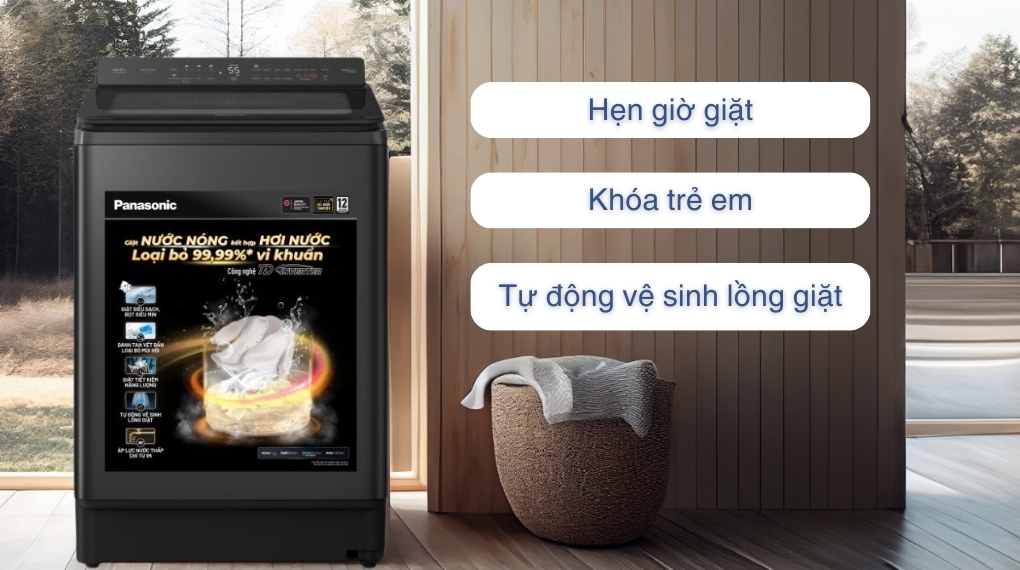 Máy Giặt Panasonic Inverter 12.5kg NA-FD125V4BV Sự lựa chọn hoàn hảo cho nhu cầu giặt giũ hiện đại