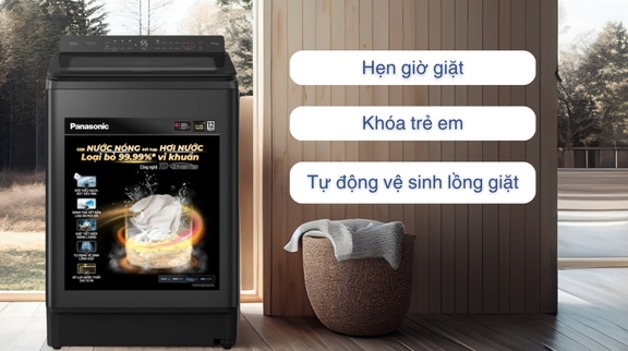 Máy Giặt Panasonic Inverter 12.5kg NA-FD125V4BV Sự lựa chọn hoàn hảo cho nhu cầu giặt giũ hiện đại