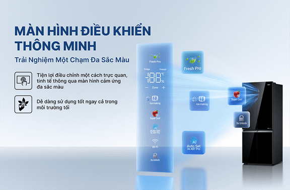 Tủ Lạnh Aqua Multi Door Inverter 529 Lít AQR-M600XA(GB) Không Gian Lưu Trữ Rộng Rãi, Tiết Kiệm Điện Hiệu Quả