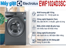 Máy giặt Electrolux cửa ngang EWF1024D3SC công nghệ giặt sạch và tiết kiệm