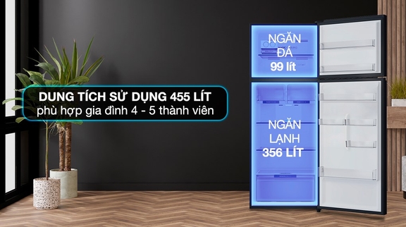 Tủ lạnh Aqua AQR-T518FA(SL) Inverter 455 lít làm lạnh hiệu quả, bảo quản thực phẩm tối ưu