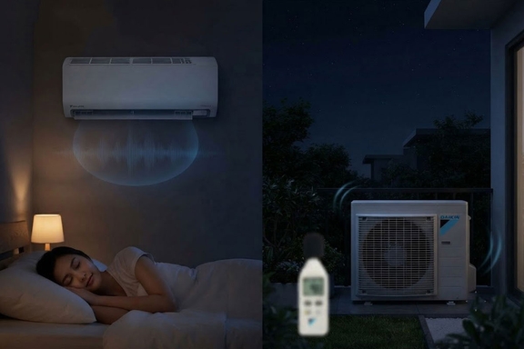 Đánh giá độ ồn của dàn nóng và dàn lạnh điều hòa Daikin FTKB35ZVMV khi dùng ban đêm