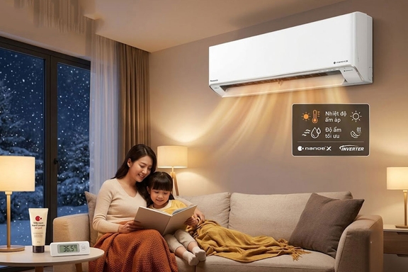 Trải nghiệm đêm đông cùng điều hòa Panasonic CS-XZ24BKH-8: Chế độ sưởi ấm có làm khô da?