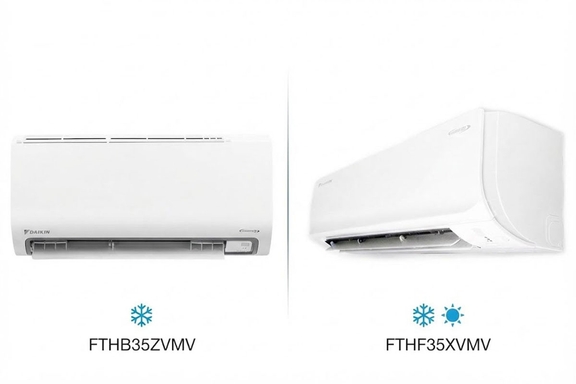 So sánh điều hòa Daikin FTHB35ZVMV 1 chiều sưởi nhẹ và FTHF35XVMV 2 chiều