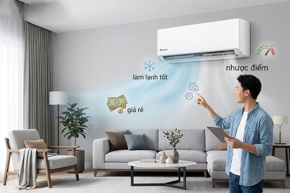Đánh giá chi tiết điều hòa Casper SC-09FB36A: Giá rẻ, làm lạnh tốt nhưng có nhược điểm gì?