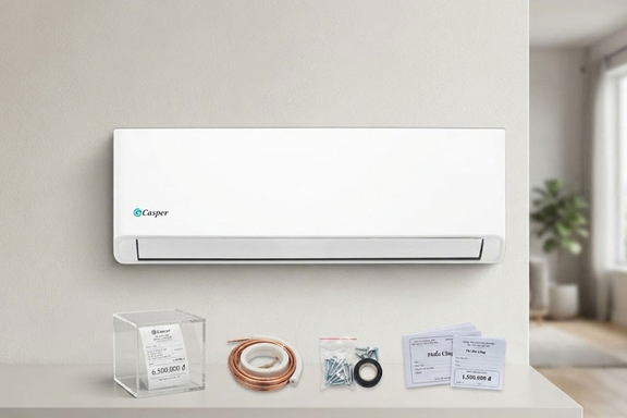 Chi phí thực tế để sở hữu điều hòa Casper SC-12FB36A: Giá máy, tiền công và vật tư hết bao nhiêu?