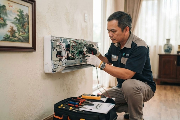 Điều hòa Casper báo lỗi E1, E4, F3? Nguyên nhân và cách khắc phục nhanh chóng
