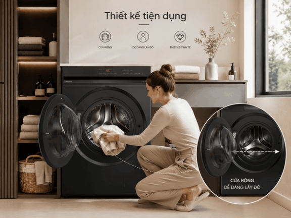 Máy giặt Panasonic NA-22VDG1BVT Inverter 11kg giặt sạch hiệu quả, tiết kiệm điện năng