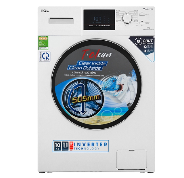 Máy Giặt TCL Inverter 10Kg TWF100-M14303DA03 Lồng Ngang