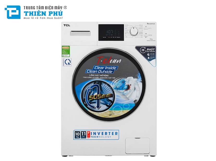 Máy Giặt TCL Inverter 10Kg TWF100-M14303DA03 Lồng Ngang
