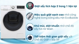 4 Công nghệ hiện đại được trang bị trên máy giặt sấy Samsung Inverter WD10N64FR2W/SV 10.5Kg