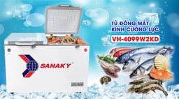 Giới thiệu tủ đông Sanaky VH-4099W2KD Dàn Đồng 2 Ngăn 400 Lít
