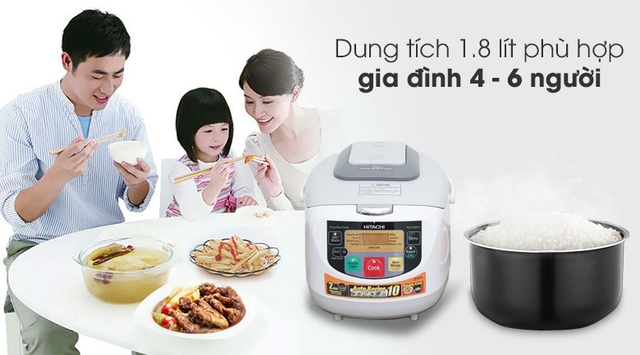 Điểm danh 3 mẫu nồi cơm điện Hitachi 1,8 lít được người dùng yêu thích nhất hiện nay