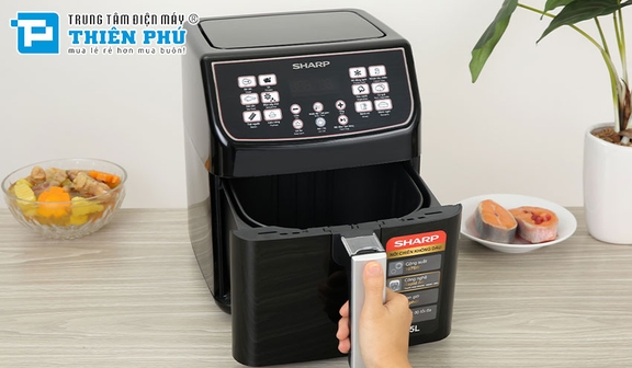 Ưu nhược điểm của nồi chiên không dầu Sharp KF-AF55EV-BK. Gợi ý món ngon từ nồi chiên không dầu
