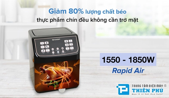 TOP 2 sản phẩm nồi chiên không dầu Sharp hot hit nhất hiện nay