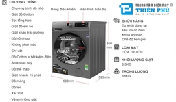 Máy giặt Toshiba 8kg TW-BK95S3V(SK) với nhiều chương trình giặt