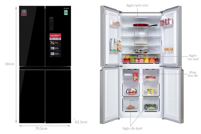 Đánh giá tủ lạnh Sharp inverter 404 lít SJ-FX420VG-BK 4 cánh đang tạo được niềm tin cho khách hàng hiện nay