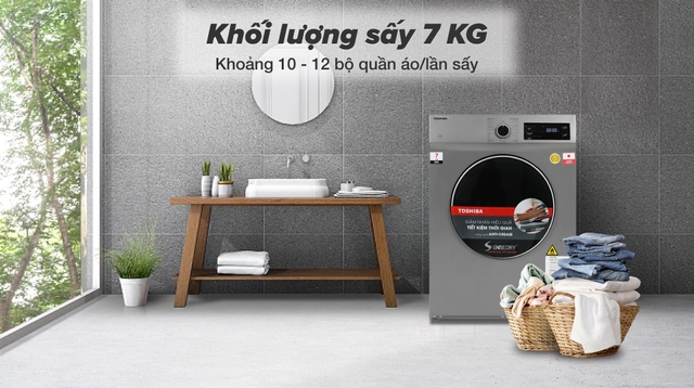 Sấy khô quần áo nhanh chóng với máy sấy quần áo Toshiba TD-H80SEV(SK)