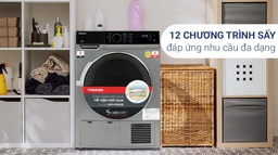 2 mẫu máy sấy quần áo Toshiba thông hơi sấy khô quần áo nhanh chóng và giá thành hợp lý
