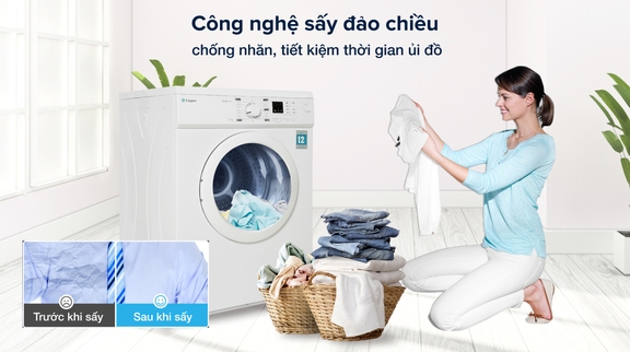 Tiêu chí sấy khô quần áo và giá thành rẻ chọn ngay máy sấy quần áo Casper TD-72VWD
