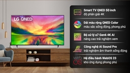 Trải nghiệm Smart tivi LG 50 inch 50QNED80SRA giá chỉ 11tr650k