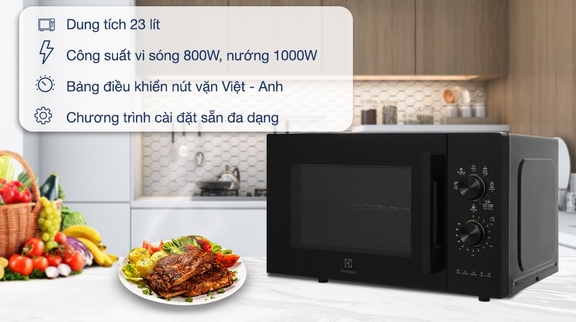 So sánh nên chọn mua lò vi sóng Panasonic NN-GT35NBYUE hay Electrolux EMG23K22B