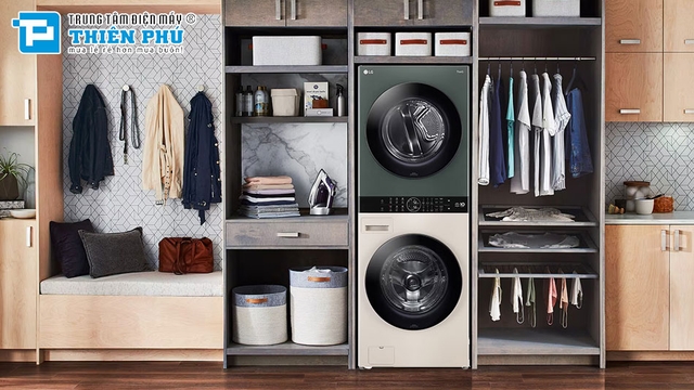 Tháp giặt sấy LG thông minh WashTower WT2517NHEG tiện ích và hiện đại hàng đầu