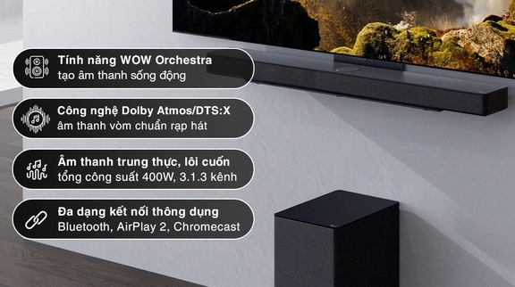 Tăng cường trải nghiệm giải trí âm thanh tại nhà với bộ loa thanh LG SC9S