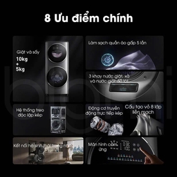 3 lý do khiến bạn nên lựa chọn tháp giặt sấy Xiaomi XM21 giặt 15kg sấy 7kg