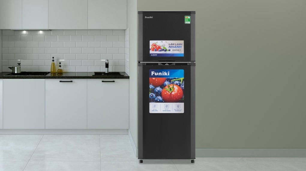Tủ lạnh Funiki HR T6185TDG 2 Cánh 185 lít được đánh giá cao về việc bảo quản thực phẩm hiện đại cho gia đình Việt