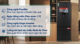 Tủ lạnh Toshiba inverter GR-RB405WEA-PMV(06)-MG sang trọng, tiết kiệm điện, bảo quản thực phẩm tối ưu