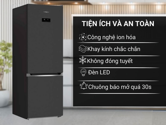 Tủ lạnh Hitachi HRBN6340DUVN inverter mang đến nhiều tiện ích thiết thực