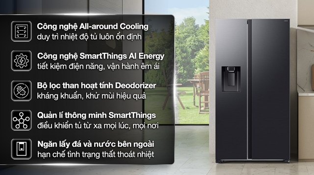 Một số thông tin đáng chú ý về tủ lạnh Samsung 2 cánh RS70F65K2FSV