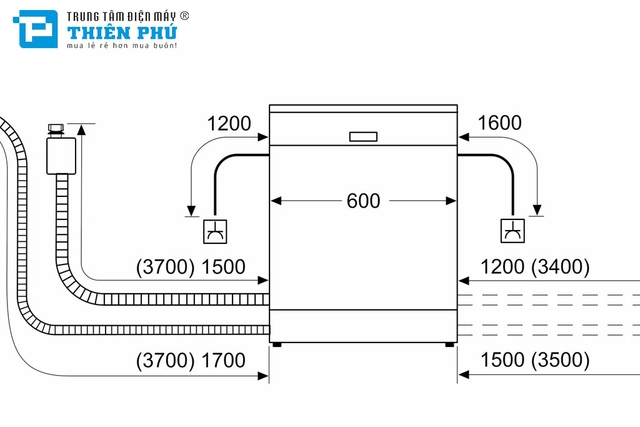 Máy Rửa Bát Bosch SMV8YCX02E 14 Bộ Series 8