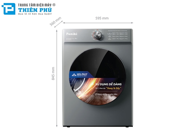 Máy Sấy Quần Áo Funiki 8Kg HD V680AG