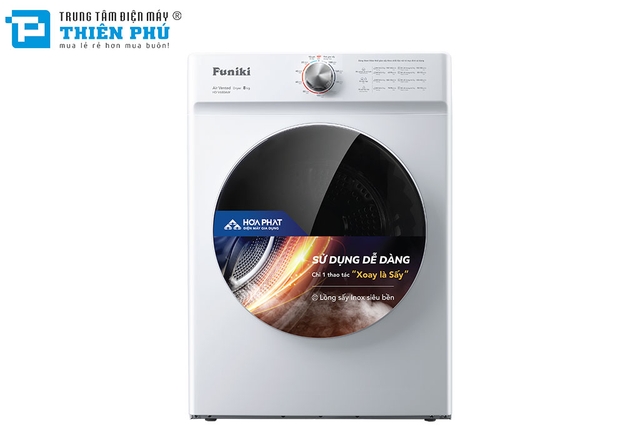 Máy Sấy Quần Áo Funiki 8Kg HD V680AW